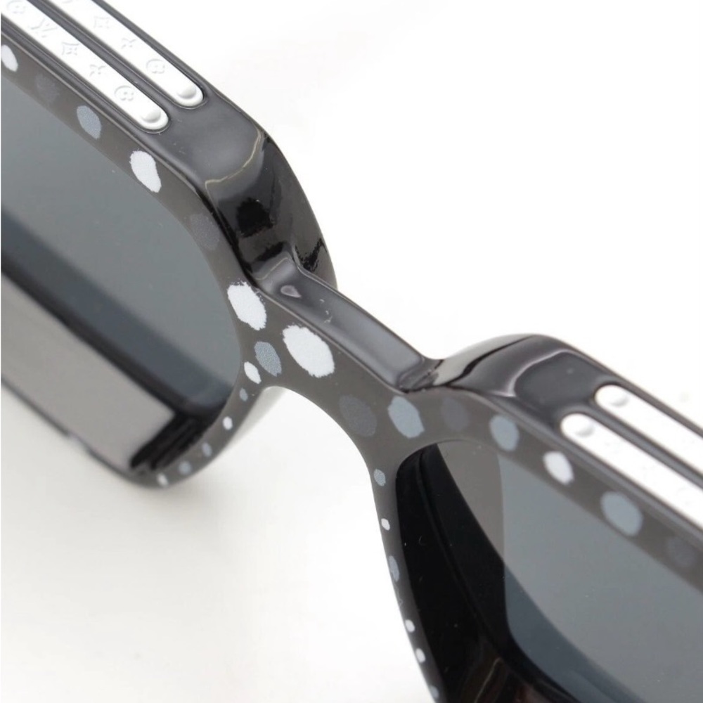 Yayoi Kusama1.1 Millionaire Sunglasses Black White Polka Dot Embossed Jacquard - Picture 11 of 11